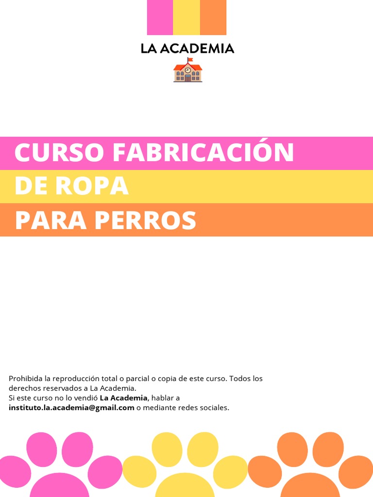 Guia Paso A Paso - Curso Fabricación de Ropa para Perros, PDF, Ropa