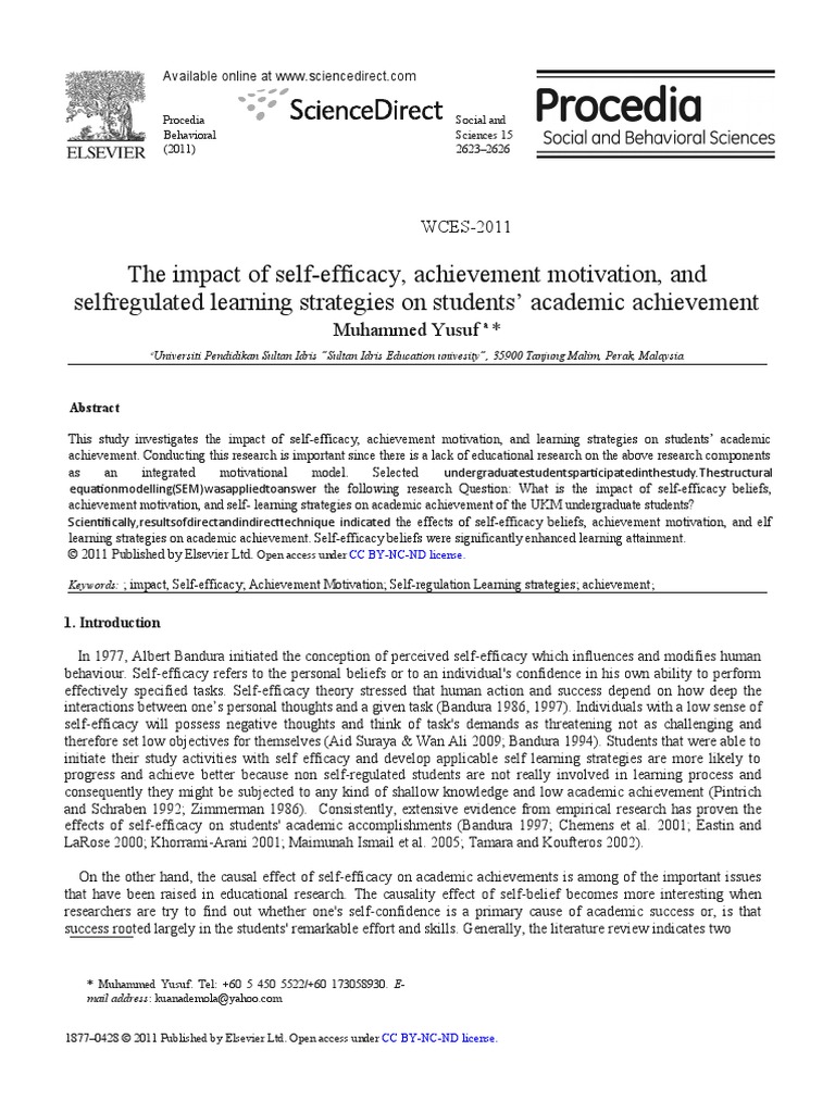 Journal Self Efficacy Anggi1 | PDF | Self Efficacy | Motivation