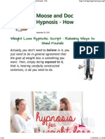 Weight Loss Hypnotic Script
