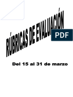 Rúbricas de Evaluación