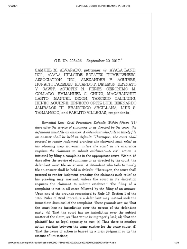 Corp1 Alvarado V Ayala PDF Pleading Lawsuit