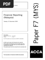 Financial Reporting (Malaysia) : Tuesday 15 December 2009