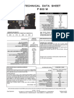 Technical Data Sheet Technical Data Sheet Technical Data Sheet Technical Data Sheet P 800 M P 800 M P 800 M P 800 M