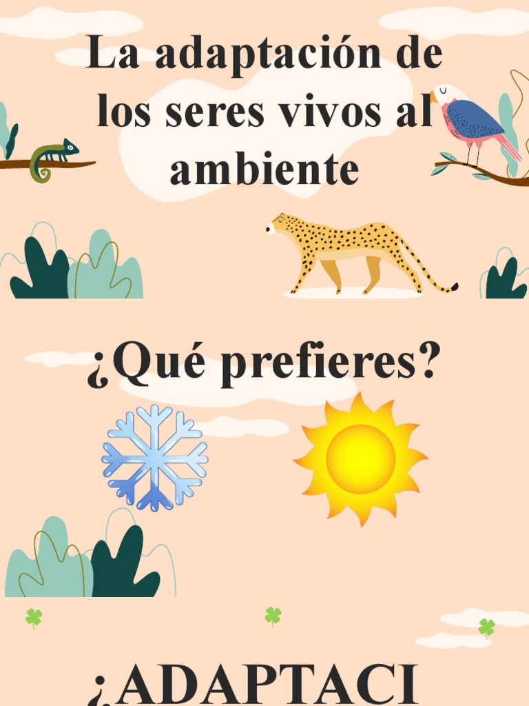 Adaptación de Seres Vivos al Ambiente | PDF