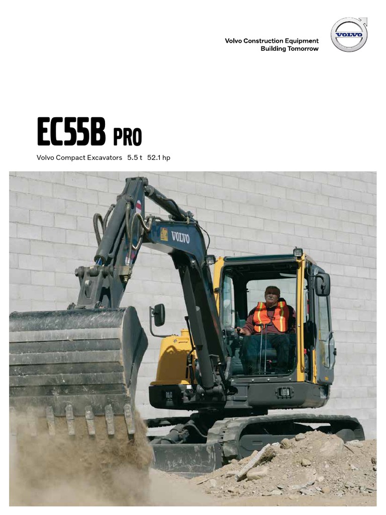 Volvo EC55B Pro Excavator Overview | PDF | Engines | Elevator