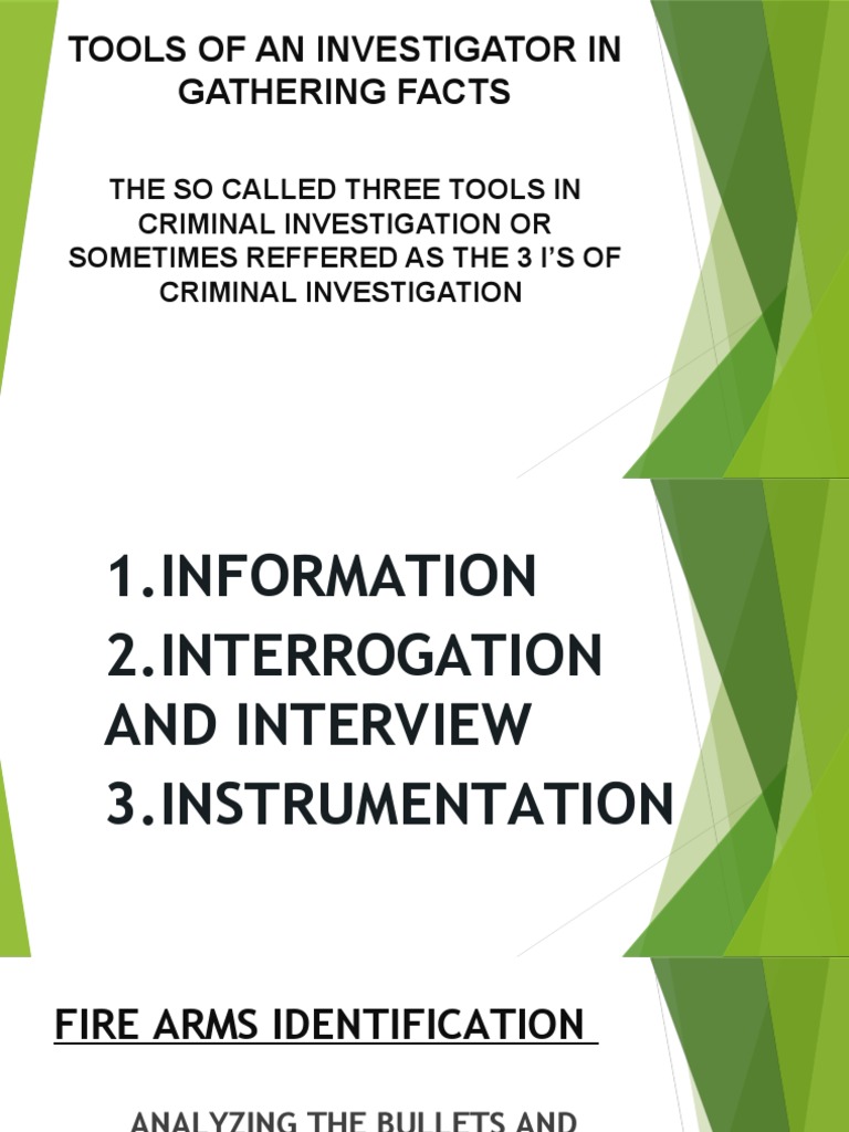Tools of An Investigator in Gathering Facts | PDF | Social Science