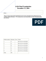 6.034 Final Examination December 15, 2004: Name Email