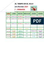 HORARIO 2021 3° Y 4° Primaria