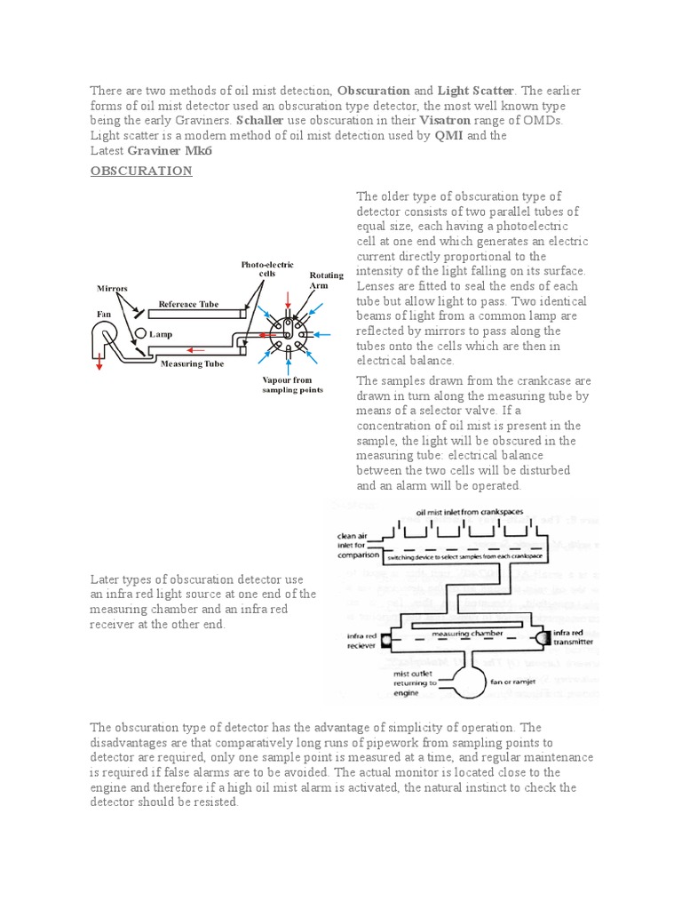 There Are Two Methods of Oil Mist Detection | PDF | Fuel Injection ...