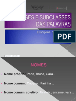 Classes - Subclasses Das Palavras