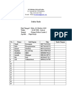 Daftar Hadir PT PRIMA