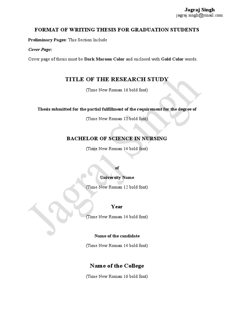 Format of M.sc. Thesis | PDF | Thesis | Experiment