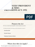 Employees' Provident Funds & Misc. Provisions Act. 1952