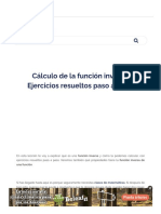 Cálculo de La Función Inversa. Ejercicios Resueltos Paso A Paso.