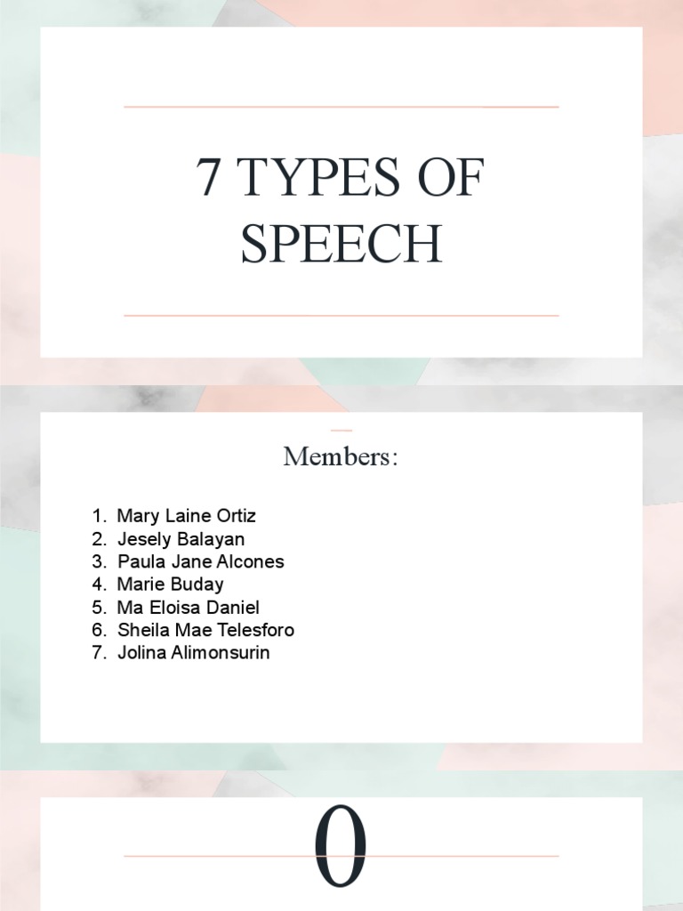 types of speech pdf