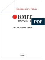 School of Engineering, Rmit University: MIET 1076 Mechanical Vibrations