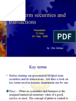 Short Term Securities and Transactions: Presentation To Class 03 May ' 2008
