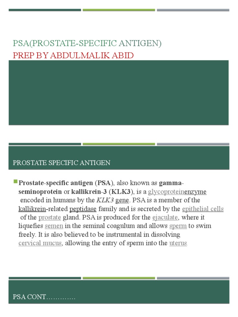Understanding Prostate-Specific Antigen | PDF | Prostate Specific ...