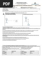 Answer Sheet For The 7th Module Science 9: General Instruction