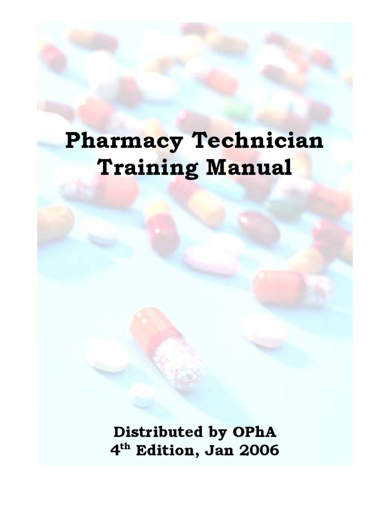 Pharmacy Technician Training Manual PDF Medical Prescription Pharmacy
