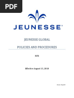 Jeunesse Global Policies and Procedures: Revised: 13aug2018