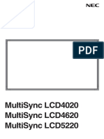 Multisync Lcd4020 Multisync Lcd4620 Multisync Lcd5220: User'S Manual