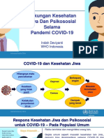 Dukungan Kesehatan Jiwa Dan Psikososial Selama Pandemi Covid-19