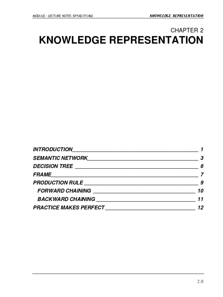 An Overview of Knowledge Representation Techniques | PDF | Class ...