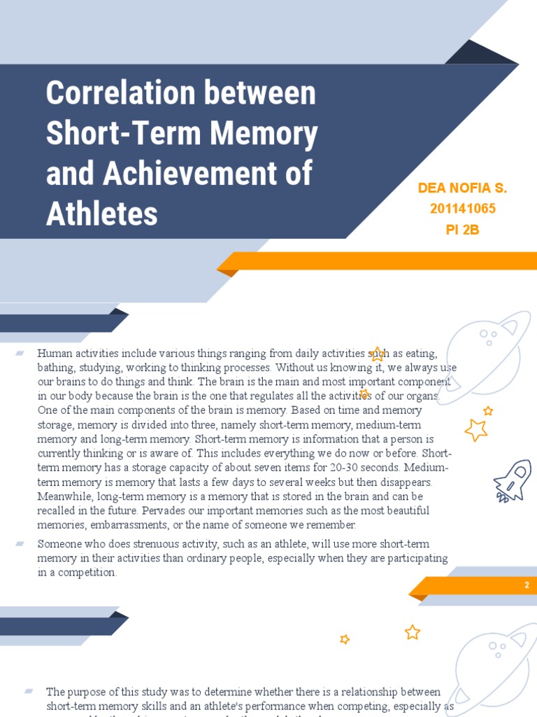 Short-Term Memory in Athlete Performance | PDF | Memory | Cognition