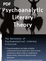 Psychoanalytic Literary Theory and Criticism Presentation