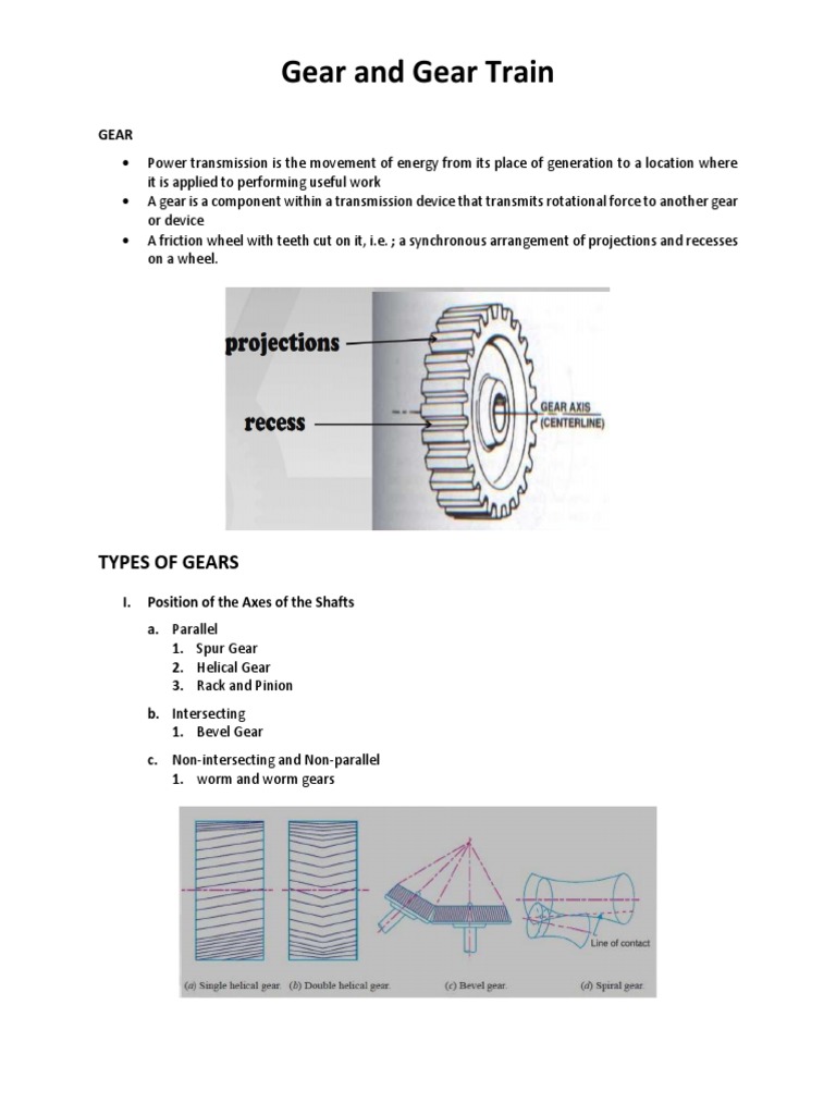 Gear & Gear Train PDF Gear Kinematics
