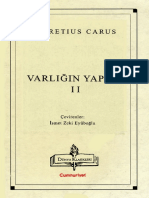 Lucretius Carus - Varlığın Yapısı II