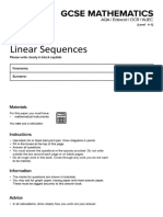 Linear Sequences Questions MME