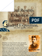 Rizal Resents Exhibition of Igorots in 1887 Madrid Exposition.