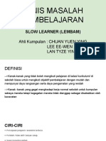 Slow Learner - Jenis Masalah Pembelajaran (Chuan Lee Lan)