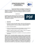 Convocatoria Secundaria Cambio Centro de Trabajo Guanajuato