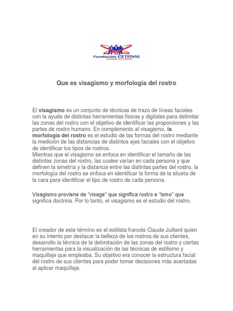 Visagismo y morfología del rostro | PDF | Herramientas | Diseño