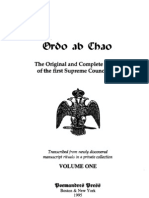 Ordo Ab Chao The Original and Complete Rituals of The First Supreme Council 33 Degree Masons