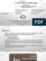 Earth Leakage Circuit Breaker: M POORNA CHANDRA-174M1A0234 Under Guidance of