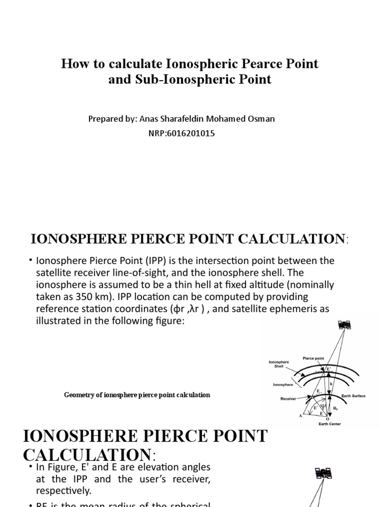 Ionospheric Pierce Point Calculation Guide | PDF