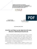 Políticas Públicas de Prevención Del Delito y Sistemas Políticos. YILDA BLANCO