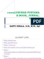 Penelusuran Pustaka E-Book, Jurnal, Review: Santi Sinala. S.Si, M.Si, Apt