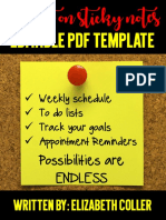 Print Sticky Notes PDF Template