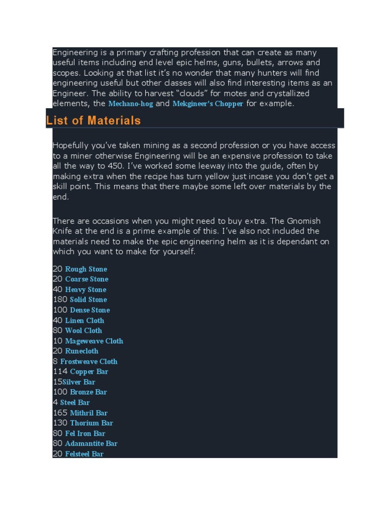 List of Materials PDF Gunpowder Bomb