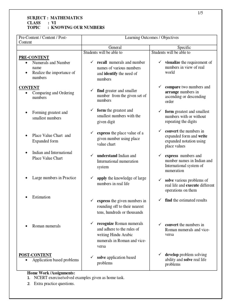 Lesson Plan On Knowing Our Numbers - 1594992995534 | PDF | Numbers ...
