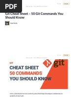 Git Cheat Sheet - 50 Git Commands You Should Know