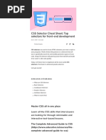 CSS Selector Cheat Sheet - Top Selectors For Front-End Development