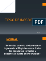 TIPOS DE INSCRIPCION - dominio UCP