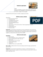 Recetas Taller Preescolar