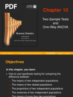 Two-Sample Tests and One-Way ANOVA: Chapter 10, Slide 1